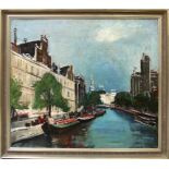 Geigenberger, Otto (1881 Wasserburg am Inn - Ulm 1946) "Aus Amsterdam Gracht", so verso betitelt.