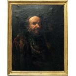 De Salvin, M. A. (um 1911 Neapel) Portrait von "Rembrandt", so li. u. bez. Öl/Lwd., re. u. sign. und