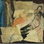 Dick Elffers (1910-1991) Compositie met figuren doek, gesign. r.o., 55 x 57 cm.