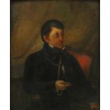 Onbekend, 19e eeuw Portret van een heer paneel, 34 x 27 cm.
