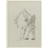 Peter Vos (1935-2010) Figuur. Met annotatie, 'Voor Ellen'. tekening, gesign. r.o., '78, 40 x 28