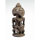 DRC., Luba, dubbelfiguur h. 27 cm.