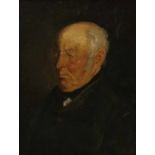 Cornelis Koppenol (1865-1946) Portret van een man uit Nunspeet marouflé, gesign. l.o., 44 x 34 cm.