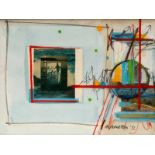 Sam Middleton (1927-2015) 'Day-dream' gemengde techniek / collage op papier, gesign. r.o., 1972,