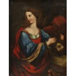 Italiaanse school, 18e/19e eeuw Judith met het hoofd van Holofernes doek, 76 x 58 cm.