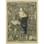 Jan Toorop (1858-1928) Staatskas litho, 37 x 27 cm.