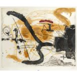 Antoni Tapies (1923-2012) Zonder titel ets en aquatint, gesign. r.o., 37/75, 53 x 68 cm.
