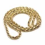 14krt. Gouden collier met grove vossenstaart schakels netto 42,0 gr.