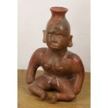 Mexico, Colima stijl, terracotta figuur van krijger