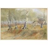 Barend Polvliet (1869-1918) Landschap met bomen aquarel, gesign. l.o., 40 x 60 cm.