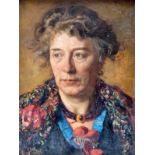 Cornelis Koppenol (1865-1946) Portret van Anna Lehmann doek, gesign. l.o., 40 x 30 cm.
