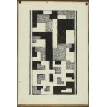 Toegeschreven aan Chris Beekman (1887-1964) Abstracte compositie inkt / druk?, ongesign., 33 x 19