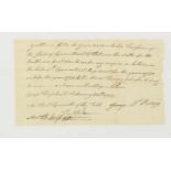 Manuscript betalingsdocument, 1783, 'Washington's Colonel' door Colonel Heman Swift. Vocht samen met