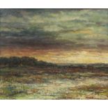 A. Zwanenberg (20e eeuw) Landschap doek, 60 x 70 cm.