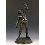 Italië, model door Pietro Masulli, groen gepatineerd bronzen 'grand tour' sculptuur, 19e eeuw;