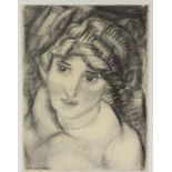 Jan Sluijters (1881-1957) Portret van een vrouw. Hierbij tekening, vrouw op ziekbed litho, gesign.