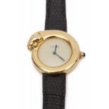 Cartier, 18krt. gouden horloge, model Panthère 1925, ref nr 2325 kast nr CC293623, quartz. Aan