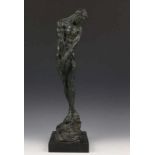 Bronzen sculptuur naar Rodin h. 45 cm.