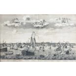 Profiel van Amsterdam vanaf het IJ, uitgegeven door Covens en Mortier, ca. 1740 gravure, 57 x91