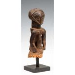 DRC., Kusu, half figure, kakudji, with triangular shaped face, carved beard, hole in head, broad