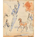 Gerard Hordijk (1899-1958) De balletdanser Leonide Masinne aquarel, niet ingelijst, gesign. r.o., 24