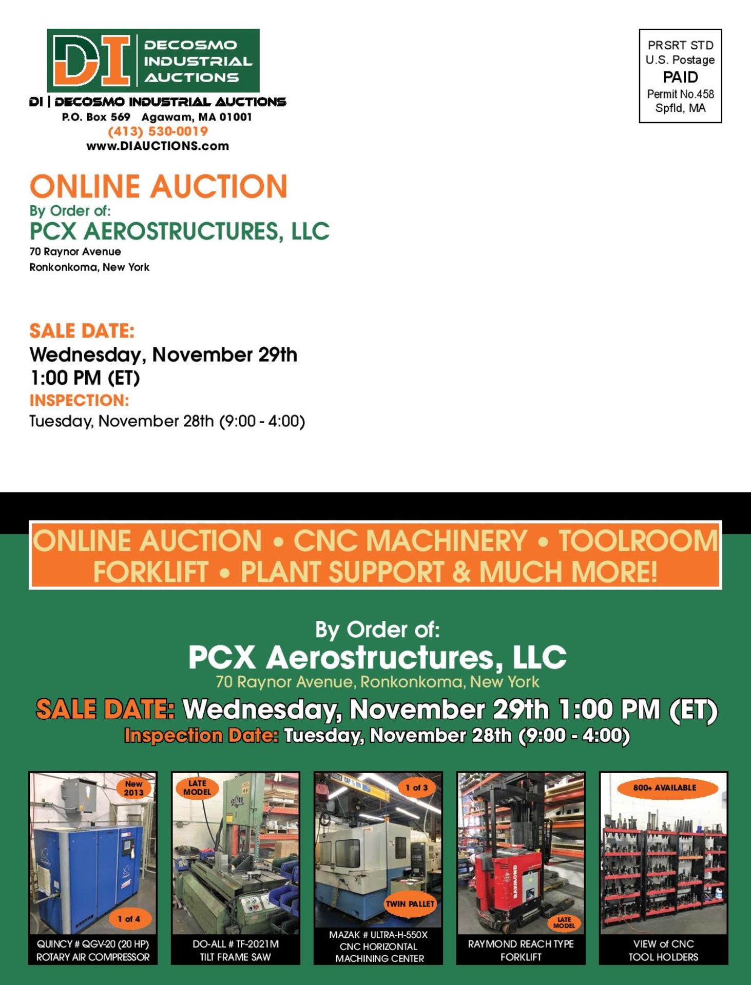 THIS AUCTION IS BEING CONDUCTED ON DeCOSMO INDUSTRIAL AUCTIONS WEBSITE - Image 4 of 4