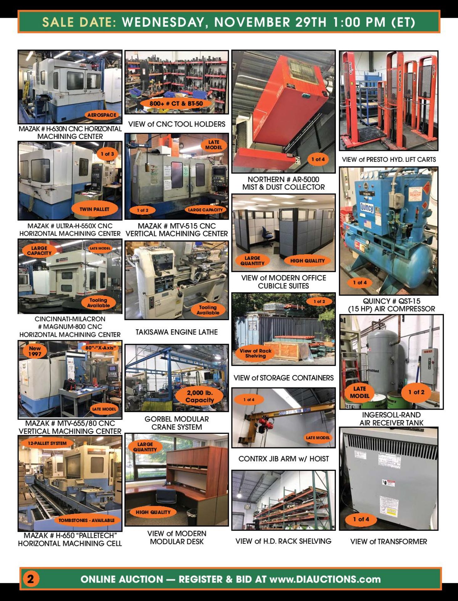 THIS AUCTION IS BEING CONDUCTED ON DeCOSMO INDUSTRIAL AUCTIONS WEBSITE - Image 2 of 4