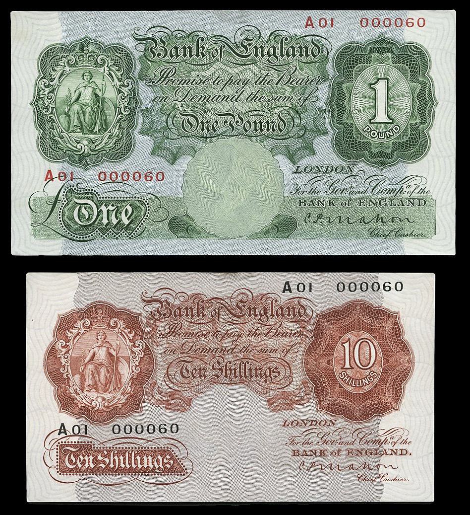 BRITISH PAPER MONEY FROM VARIOUS PROPERTIES