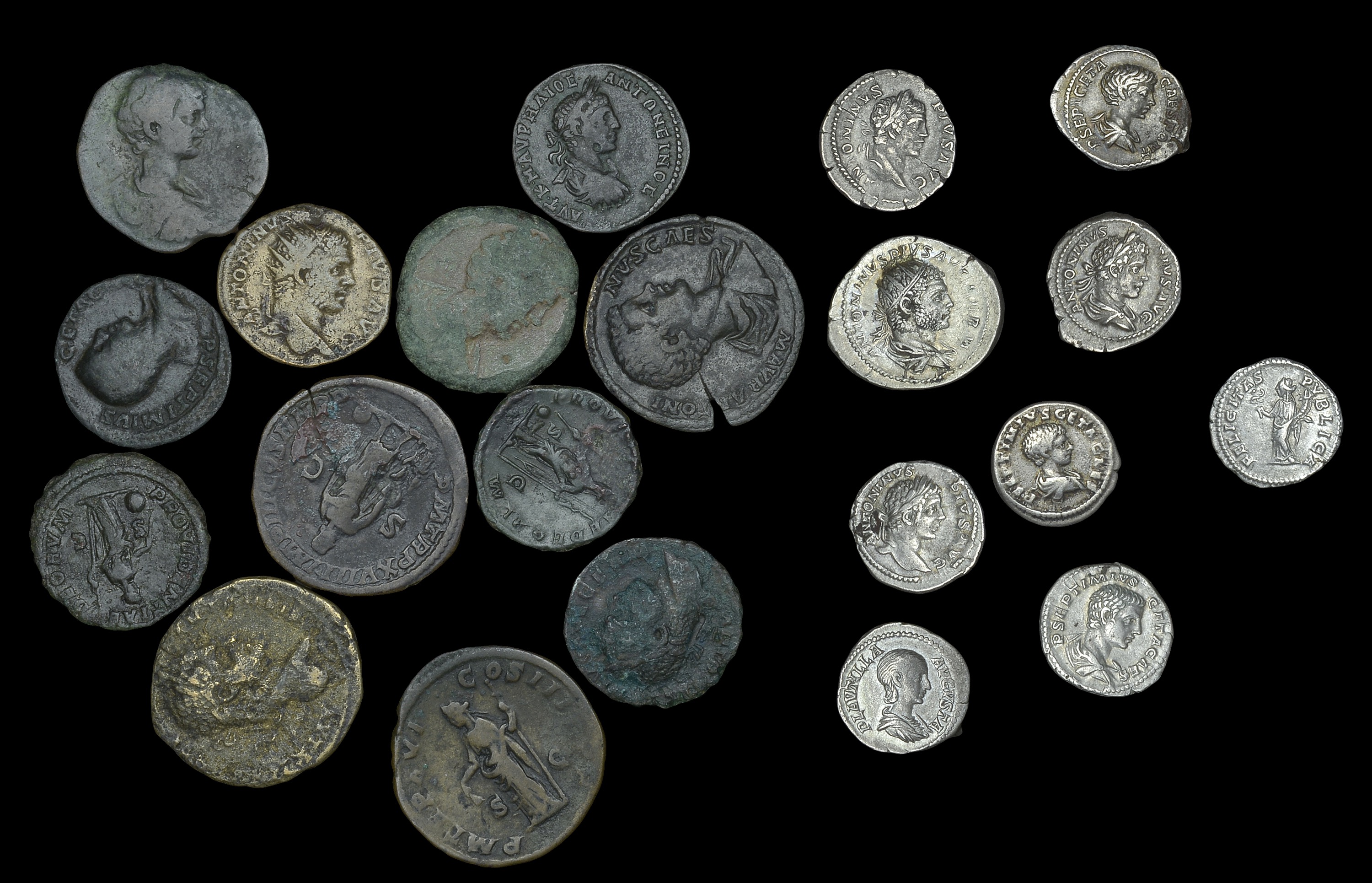 Ancient Coins from Various Properties