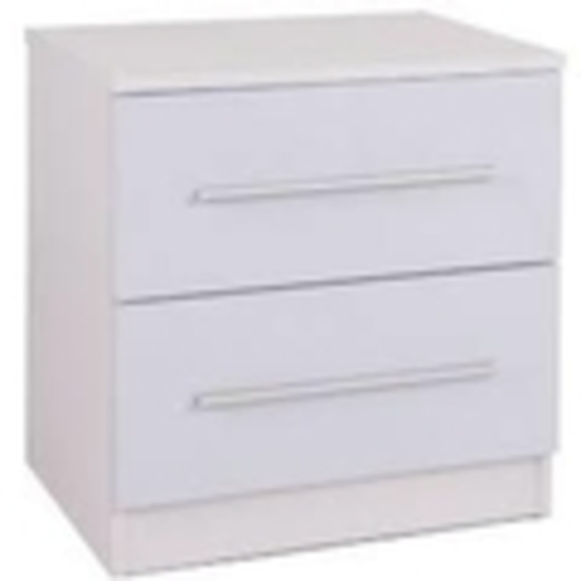1 BRAND NEW BOXED TORONTO WHITE GLOSS 2 DRAWER BEDSIDE CABINET