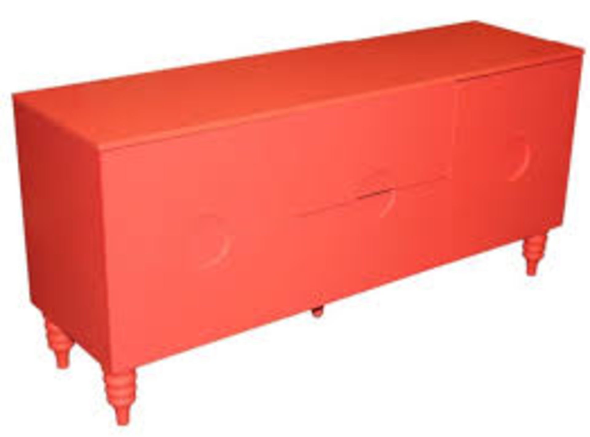 1 BRAND NEW BOXED OTY RED SHABBY CHIC 2 DOOR 2 DRAWER SIDEBOARD