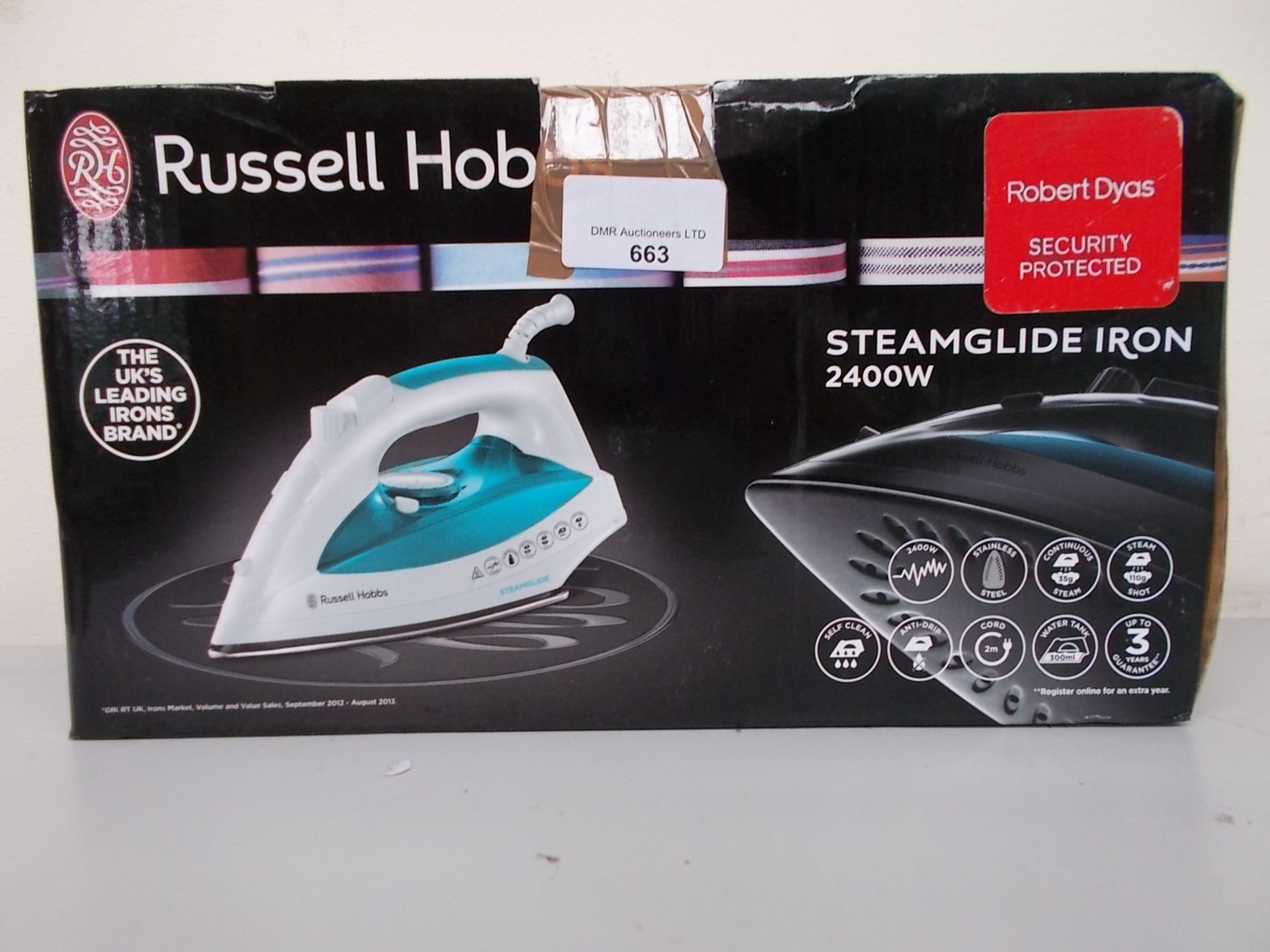 1 BOXED RUSSELL HOBBS STEAMGLIDE 2400W IRON