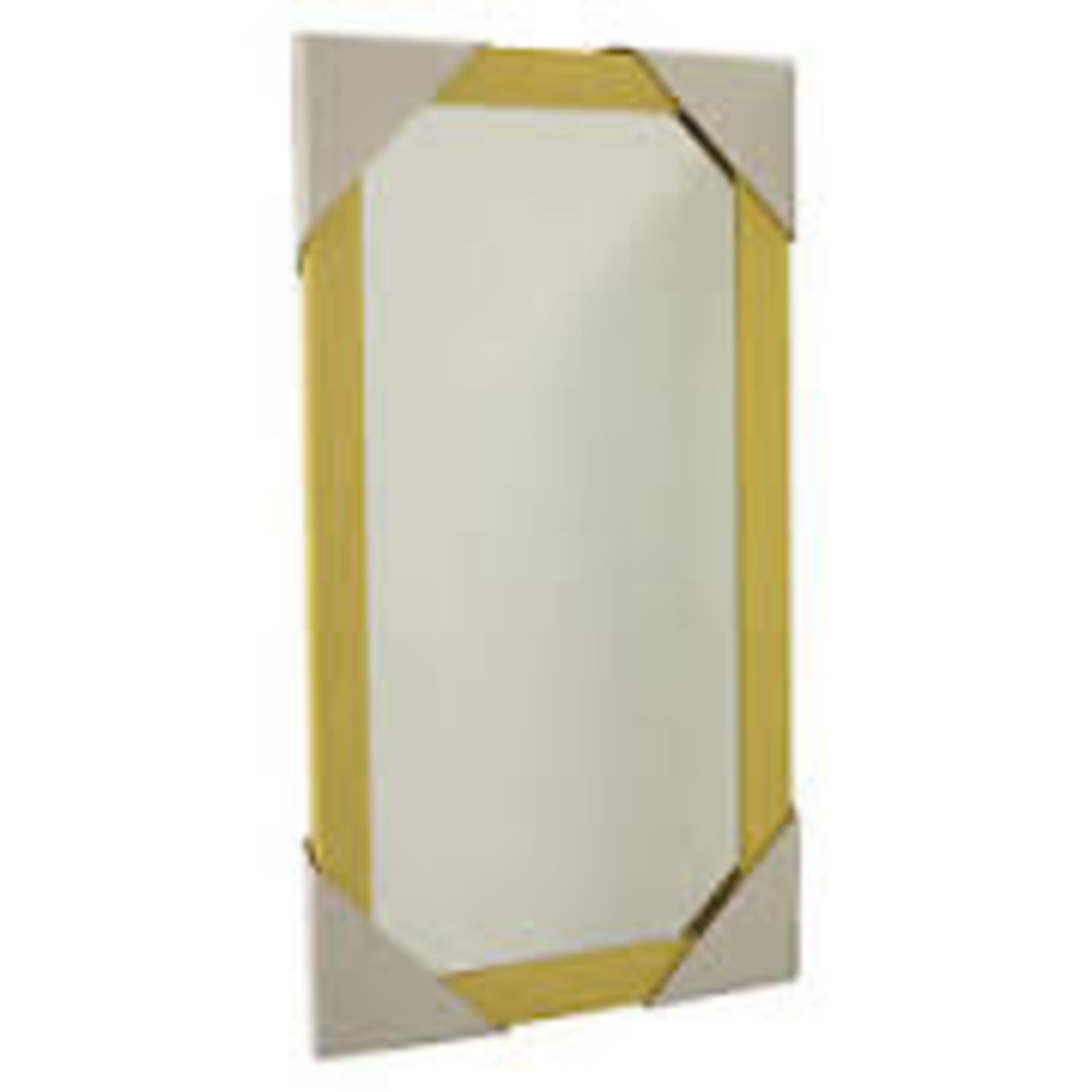 1 BRAND NEW BOXED YELLOW FRAMED 60CM X 30CM MIRROR