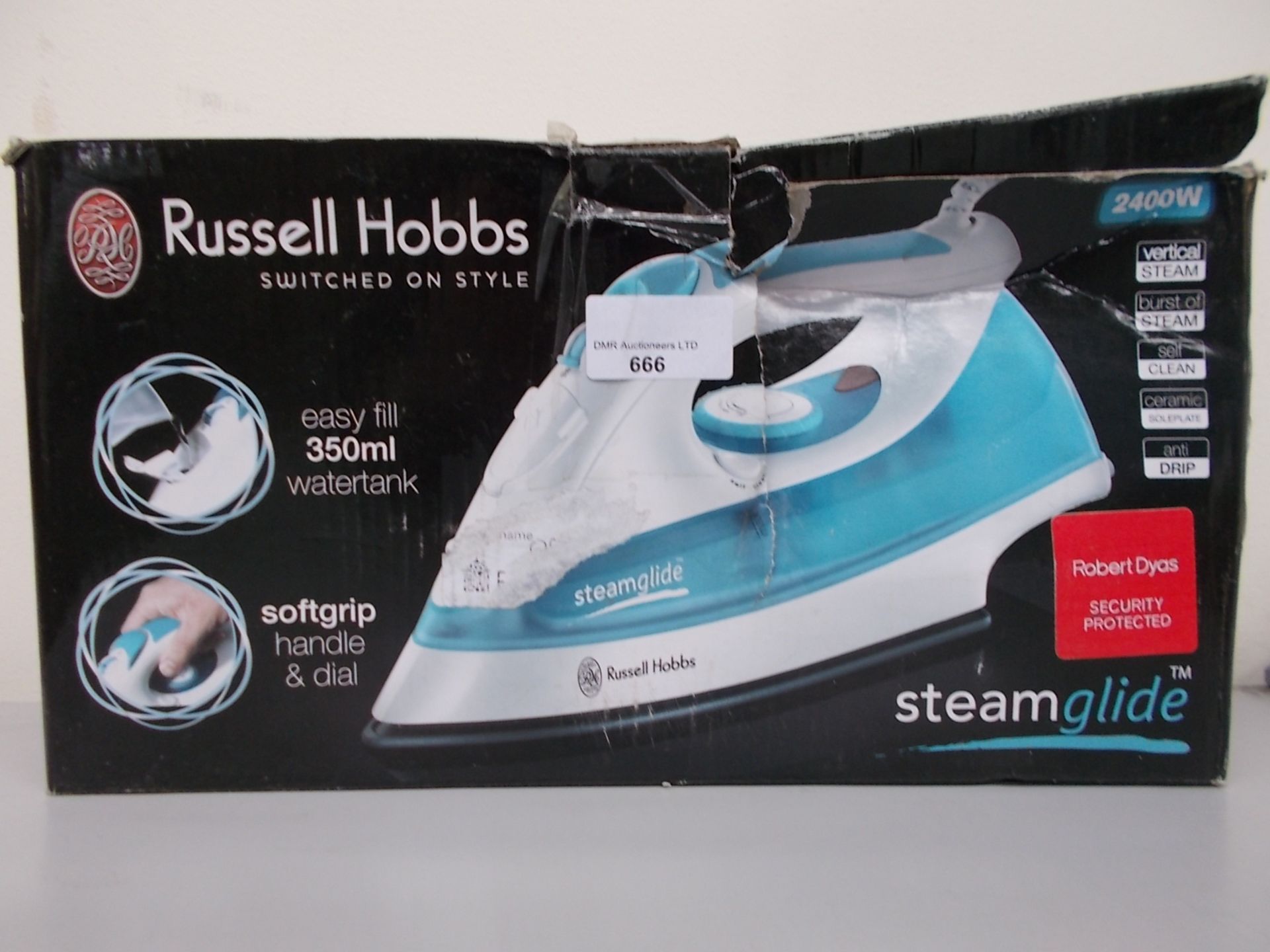 1 BOXED RUSSELL HOBBS STEAMGLIDE 2400W IRON