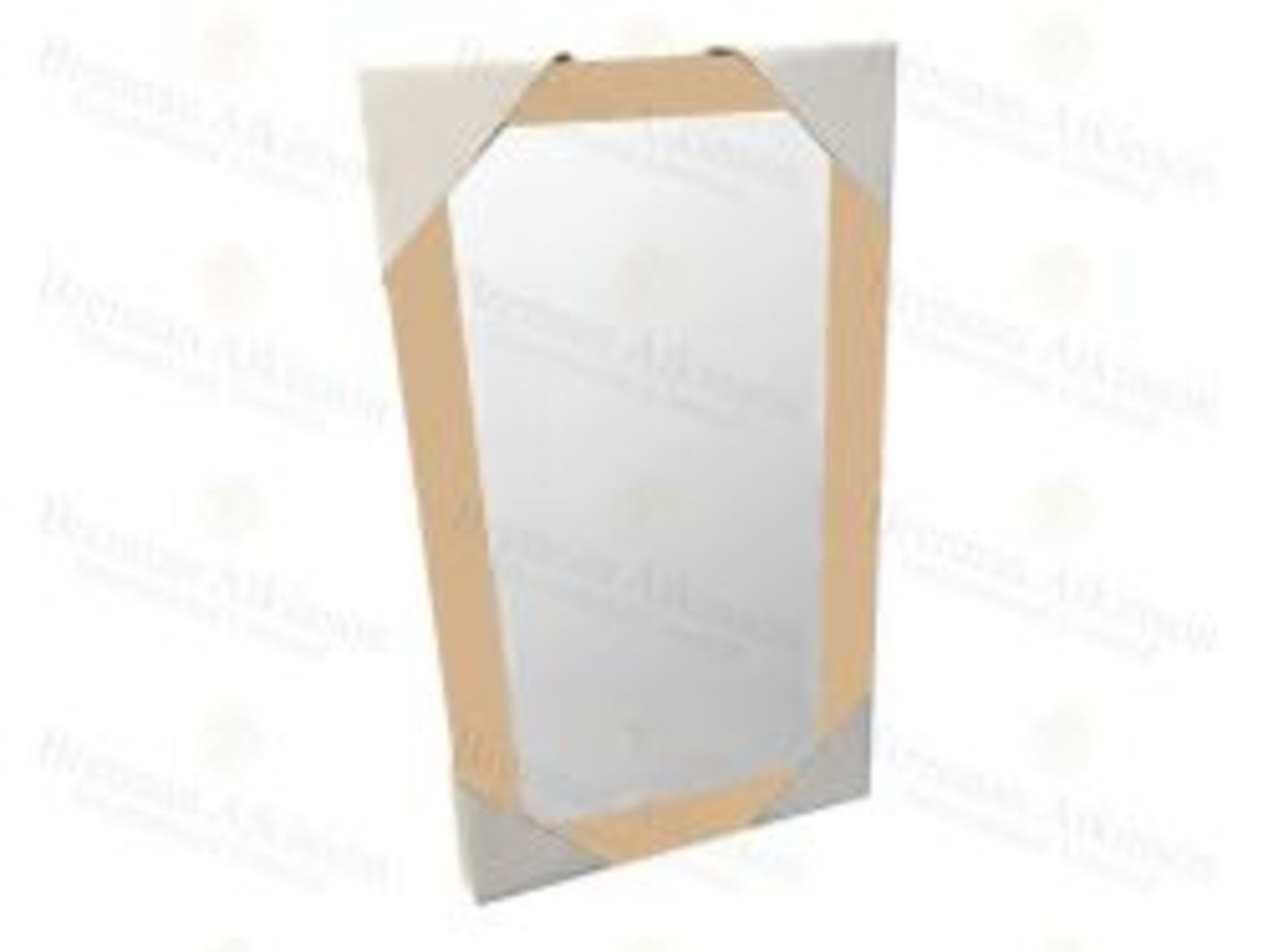 1 BRAND NEW BOXED BEECH FRAMED 60CM X 30CM MIRROR