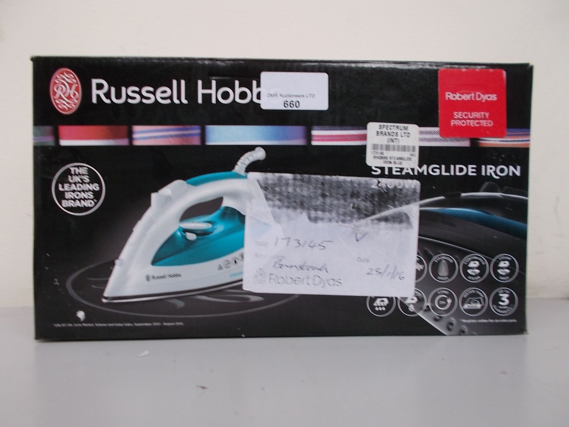 1 BOXED RUSSELL HOBBS STEAMGLIDE 2400W IRON