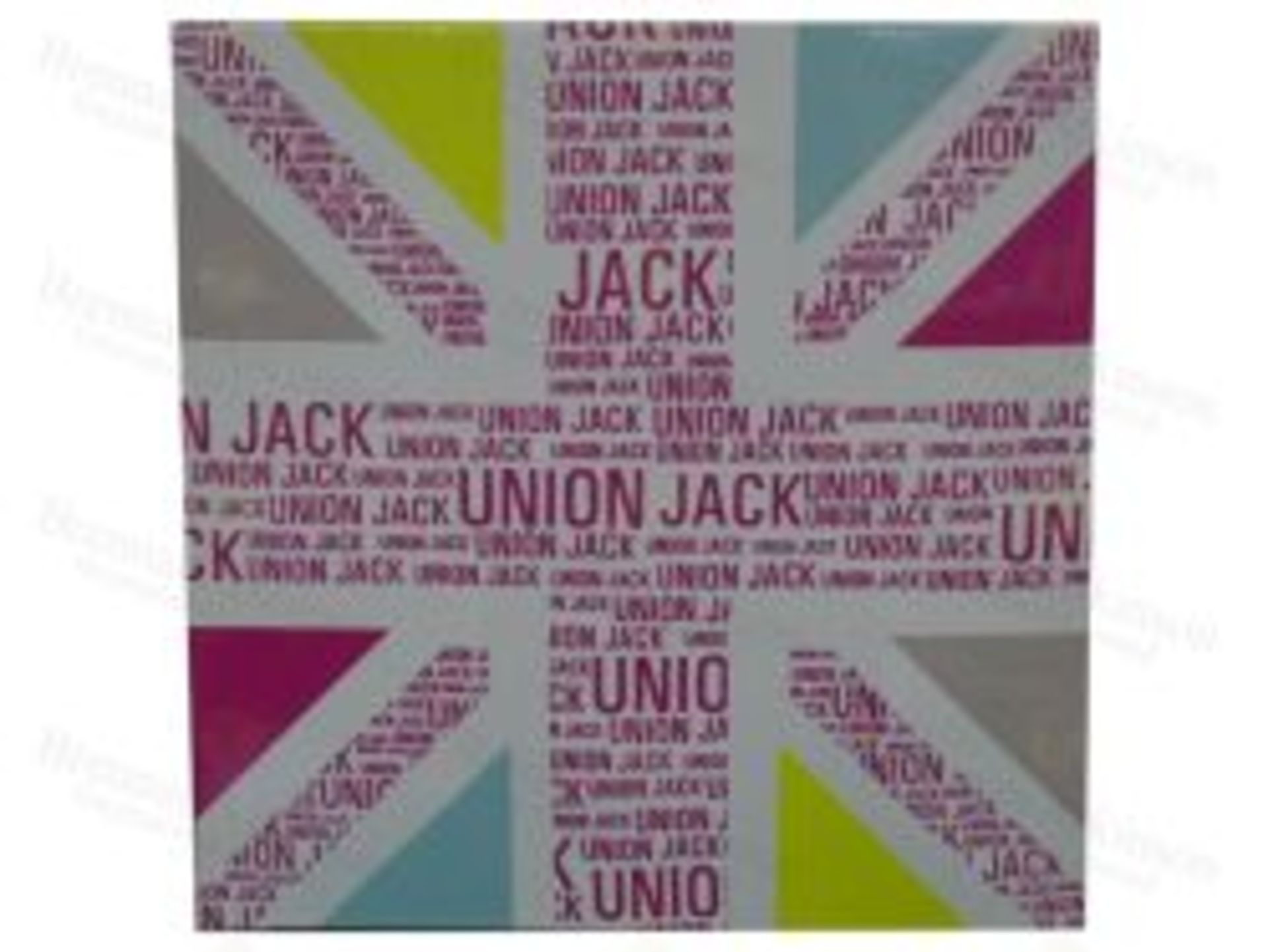 1 BRAND NEW BOXED UNION JACK TEXT PRINTED CANVAS