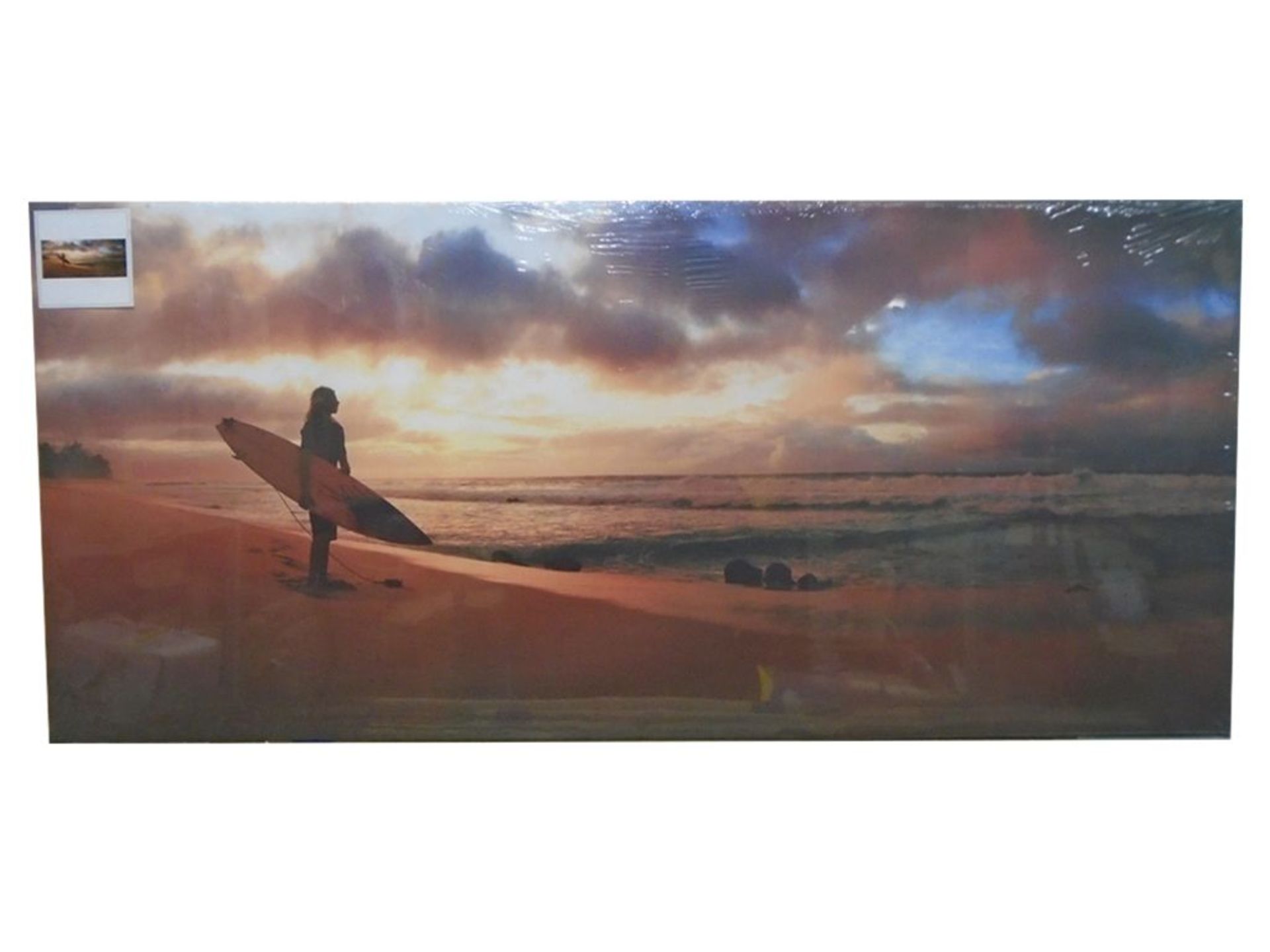 1 BRAND NEW BOXED LONELY SURFER PRINTED CANVAS