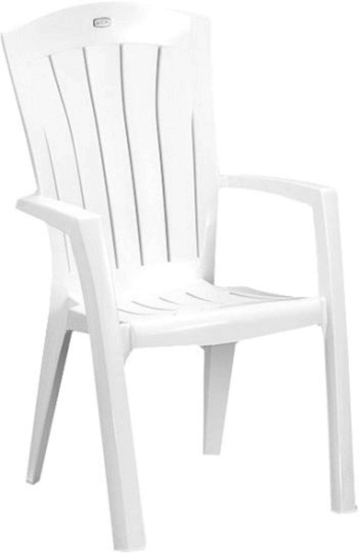 1 BRAND NEW JARDIN SANTORINI WHITE PLASTIC HIGHBAC