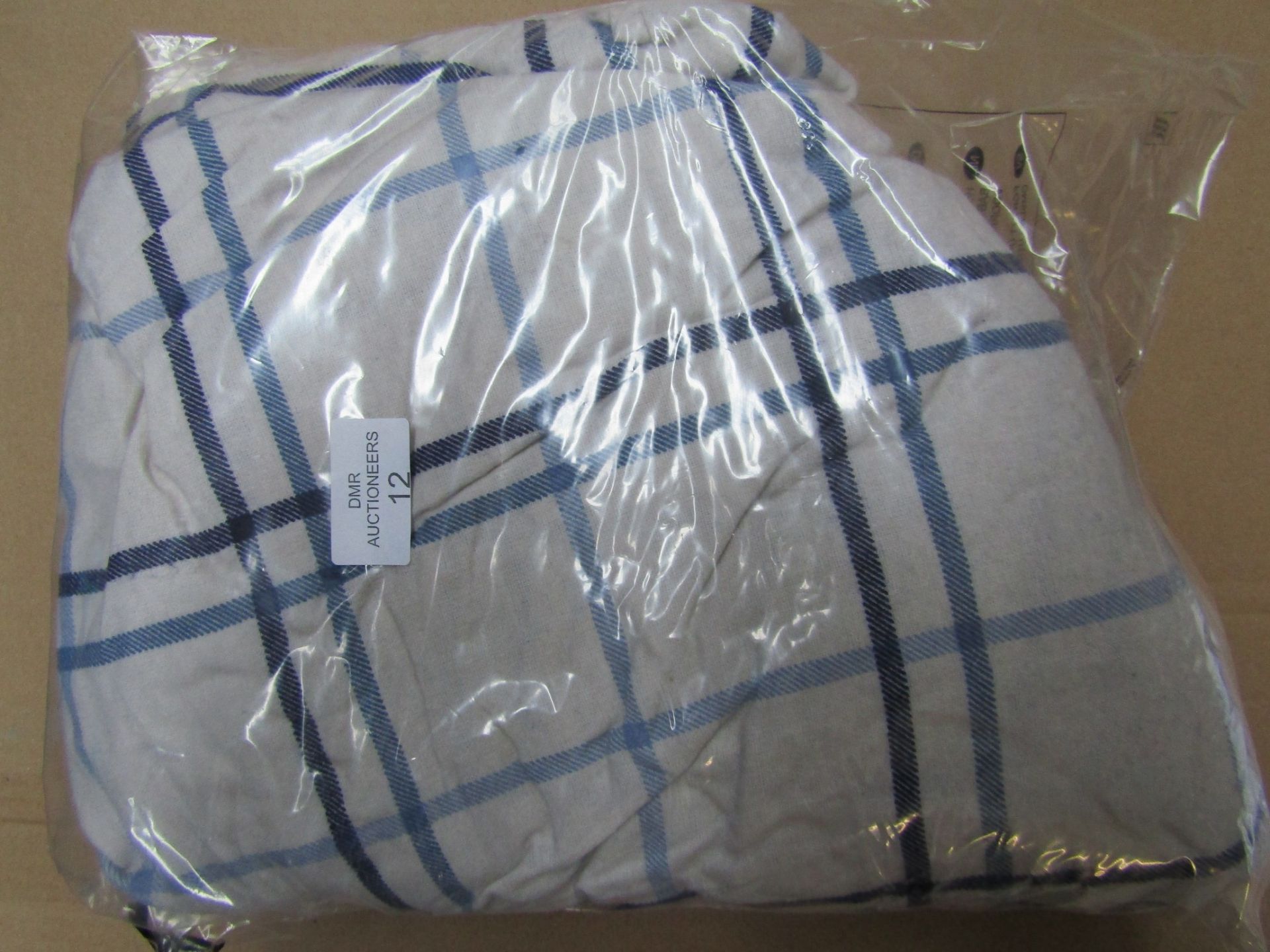 1 BRUSHED COTTON CHECK KINGSIZE FITTED SHEET RRP £