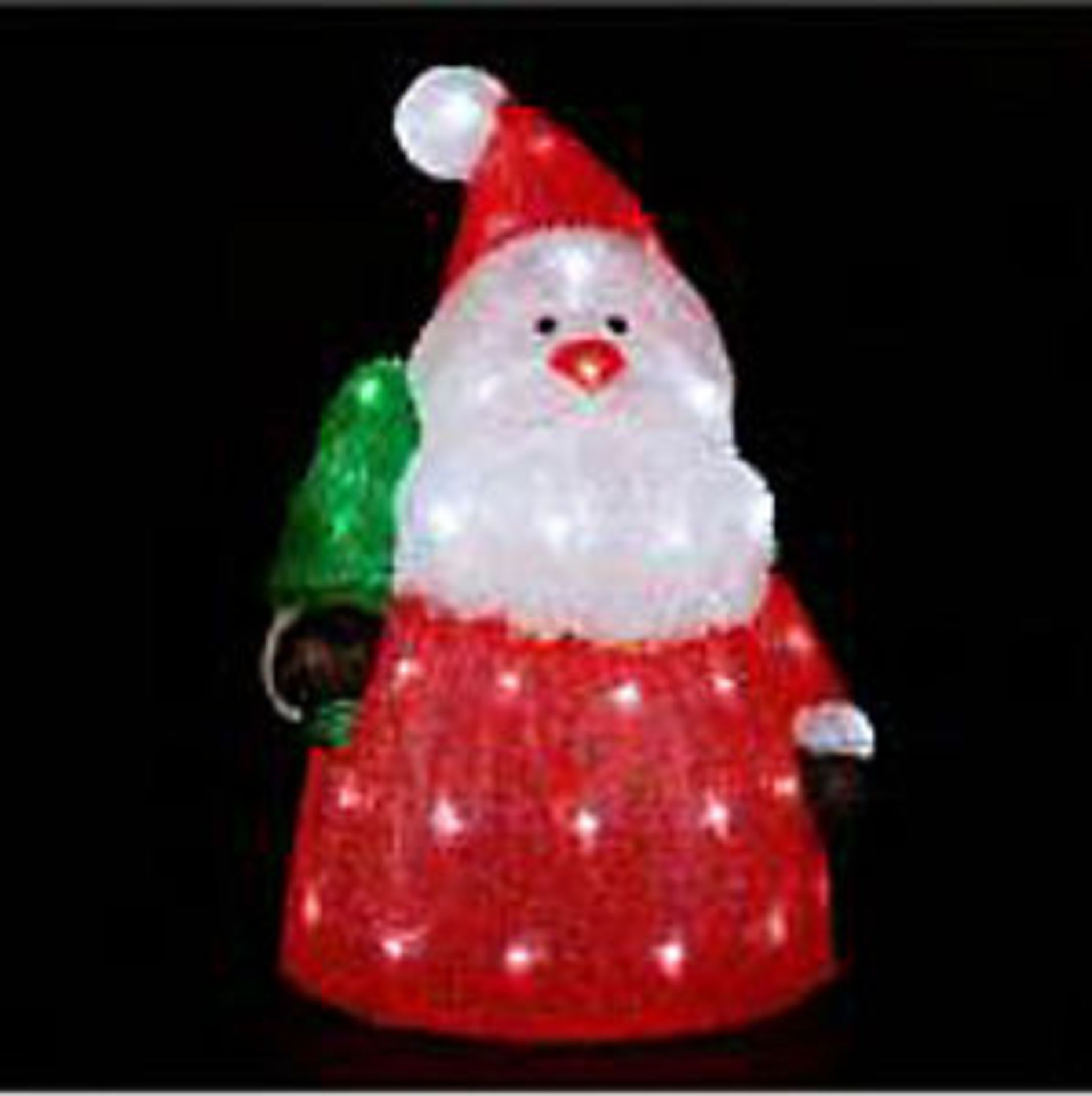 1 BOXED ACRYLIC JOLLY SANTA OUTDOOR DECORATION RRP £64.99