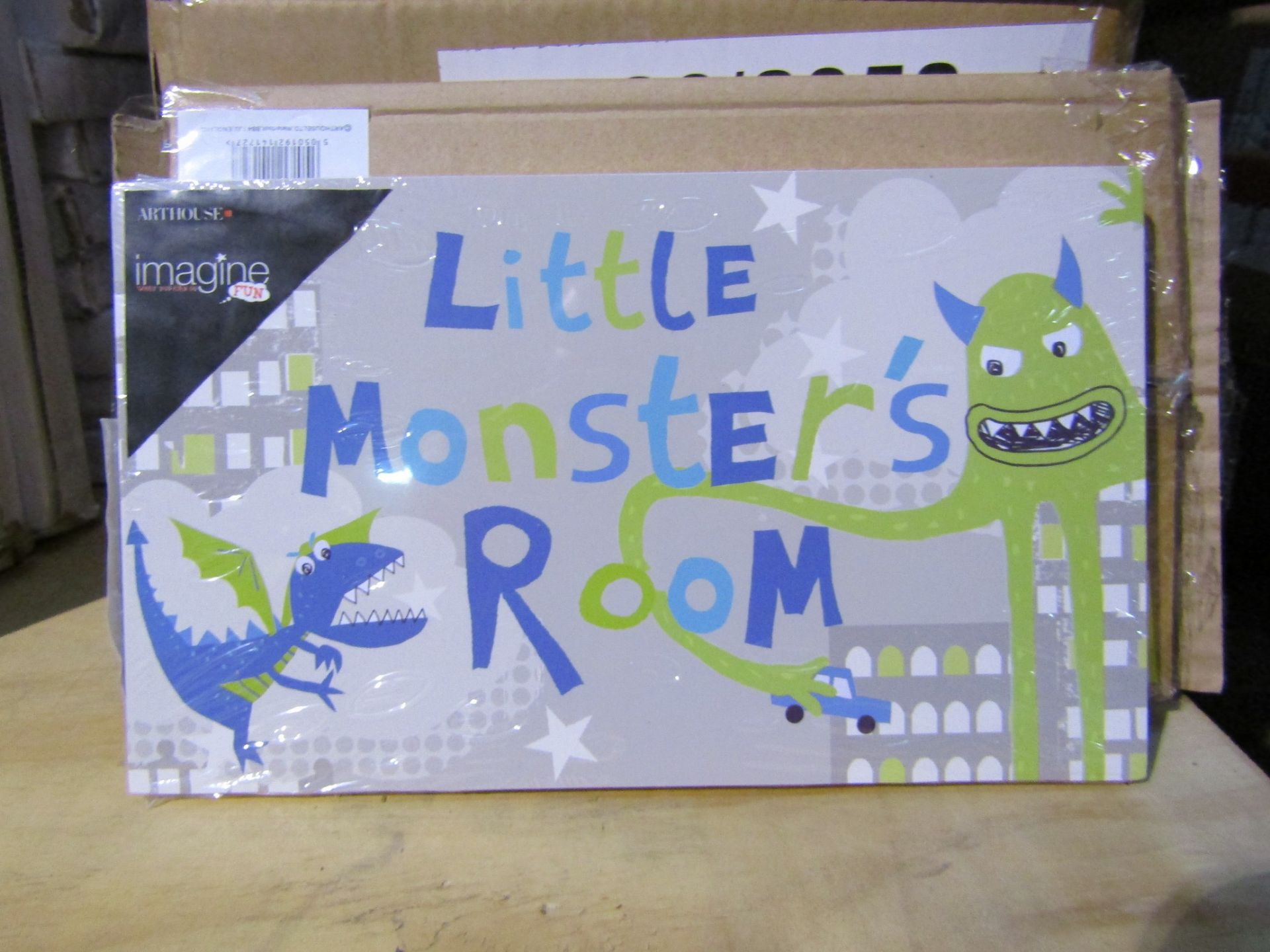 1 BRAND NEW ARTHOUSE LITTLE MONSTERS ROOM PLAQUE