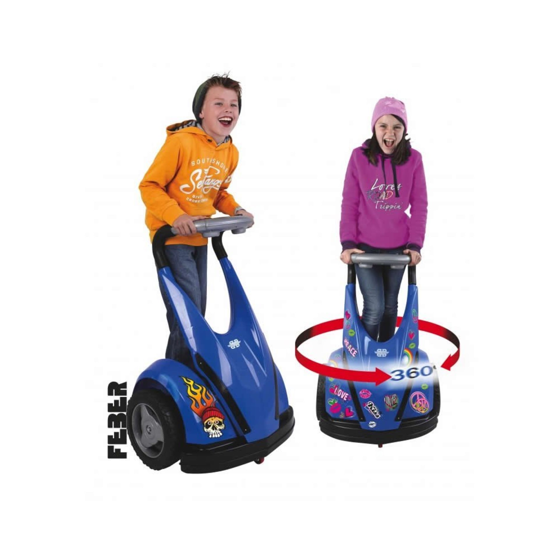 1 BOXED FEBER DAREWAY 12V 360 RIDE ON RRP £169.99