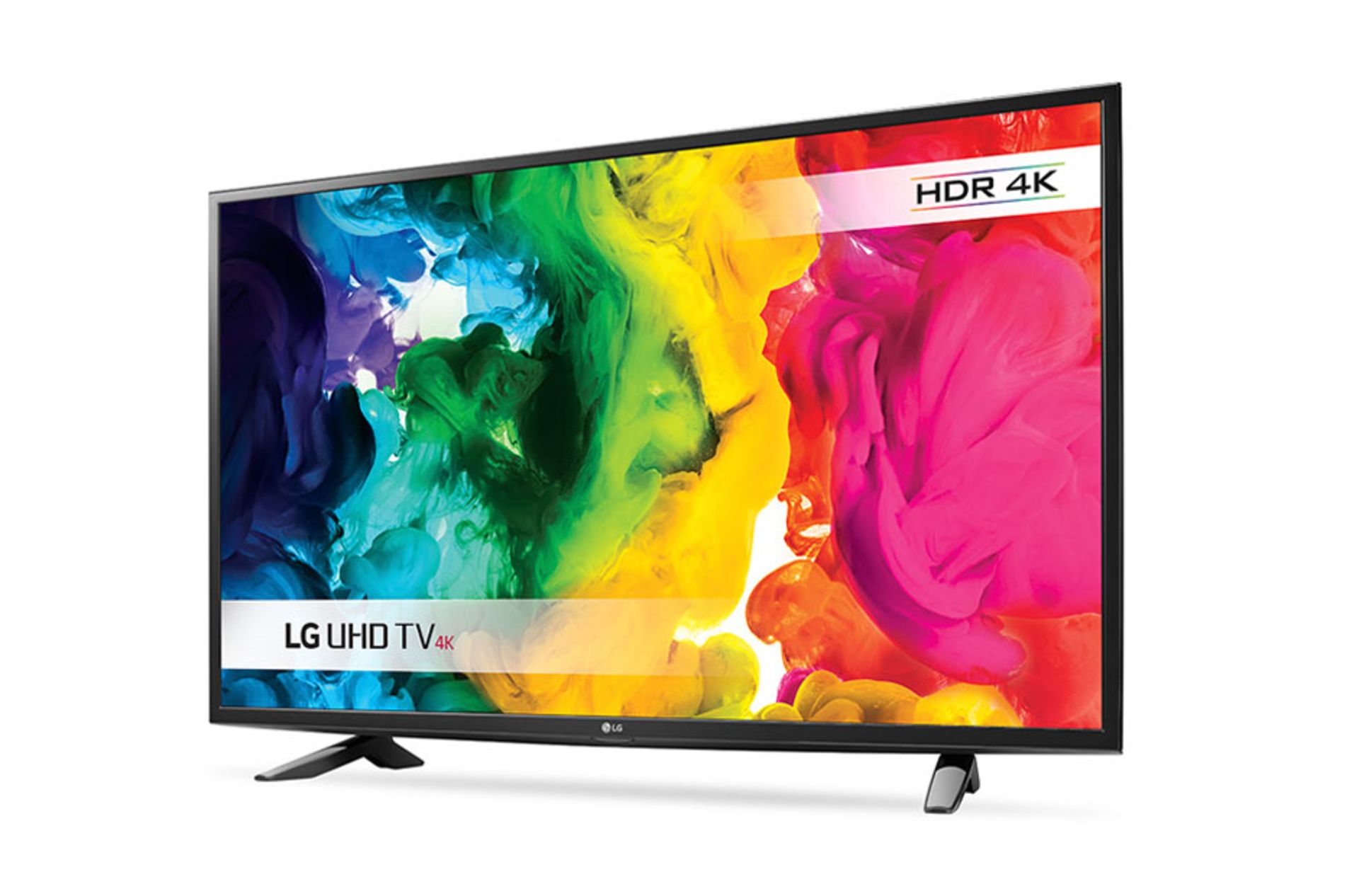 1 BOXED LG 49UH603V 49" 4K HDR TV WITH WEBOS, NO STAND OR REMOTE, POWERS ON BUT NO PICTURE (POSSIBLE