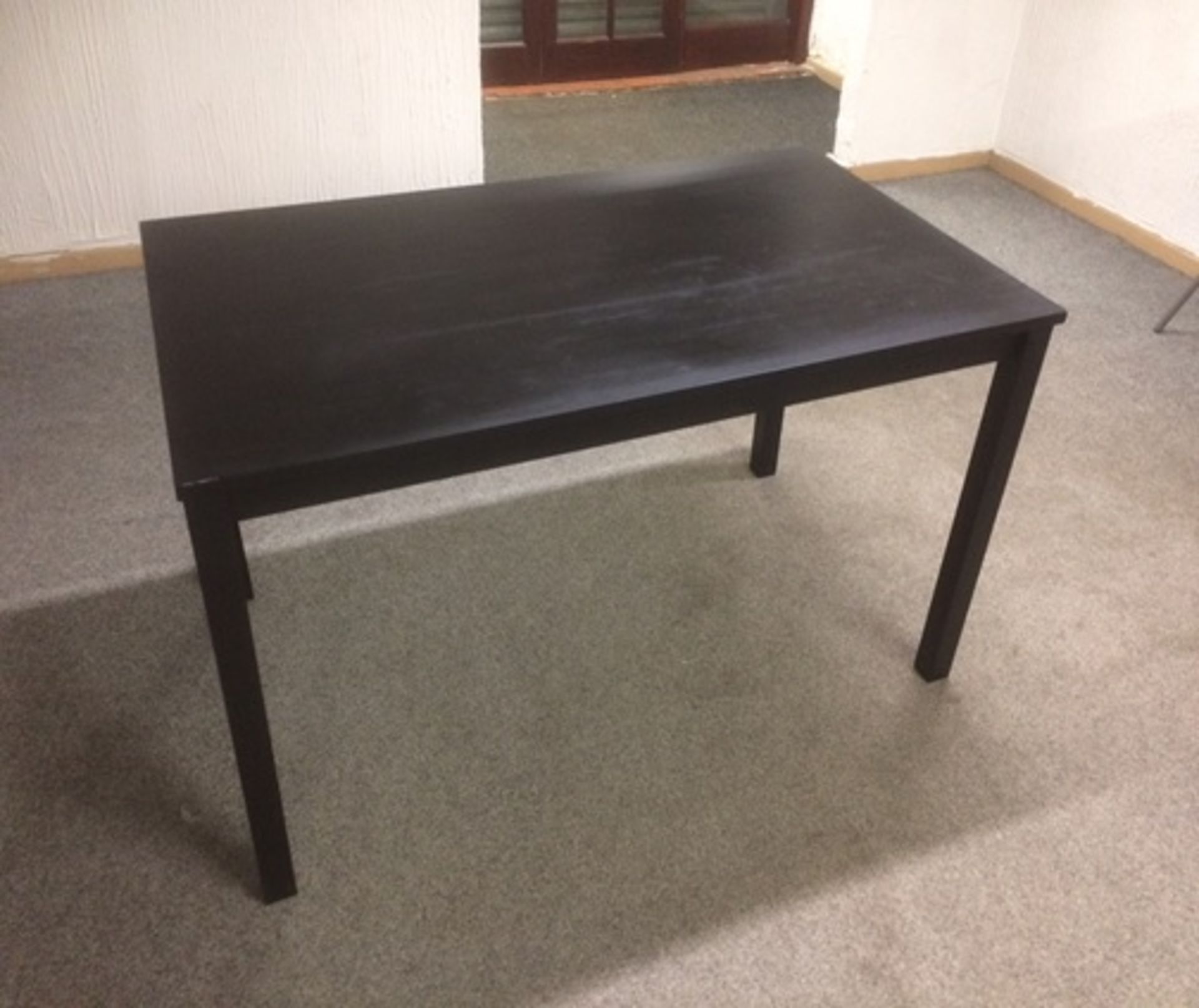 1 BRAND NEW BOXED BLACK WOOD 6 SEATER DINING TABLE DTBL012BLACK