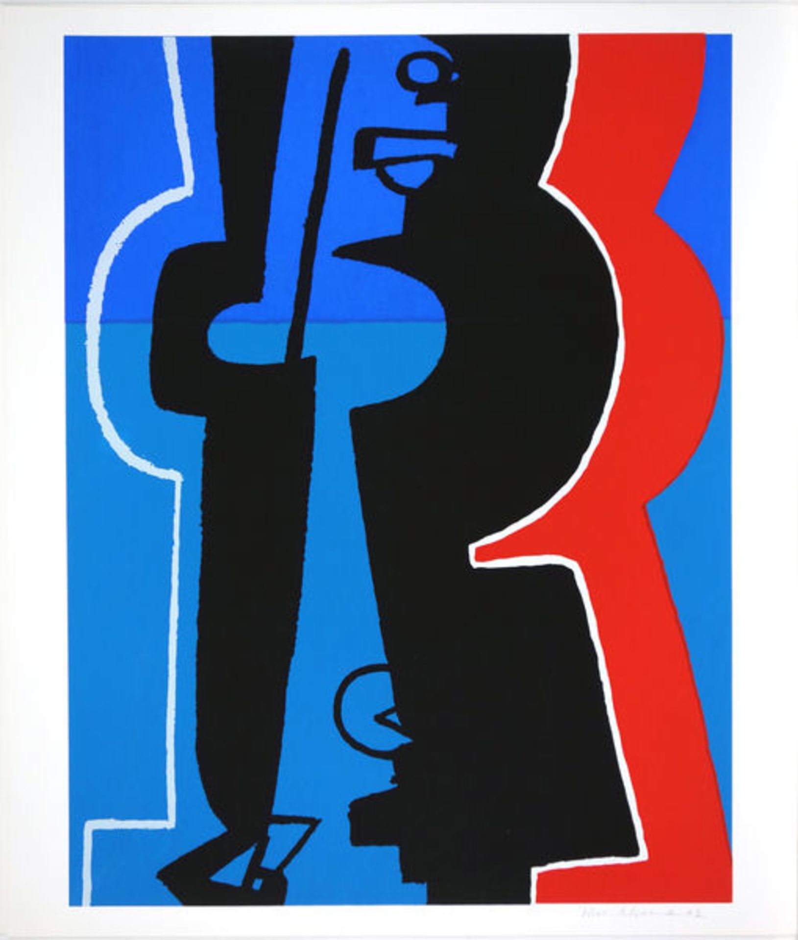Ackermann, Max Farbsiebdruck auf glattem Karton, 65,5 x 50 cm Sommersonnenwende (1967) Bayer/