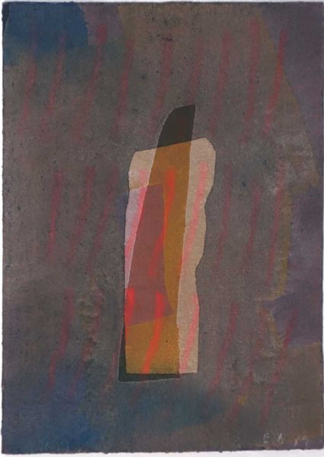 Bramke, Erdmut Aquarell und rote Kreide auf Papier, 15 x 10,5 cm Ohne Titel (1989) Monogrammiert und