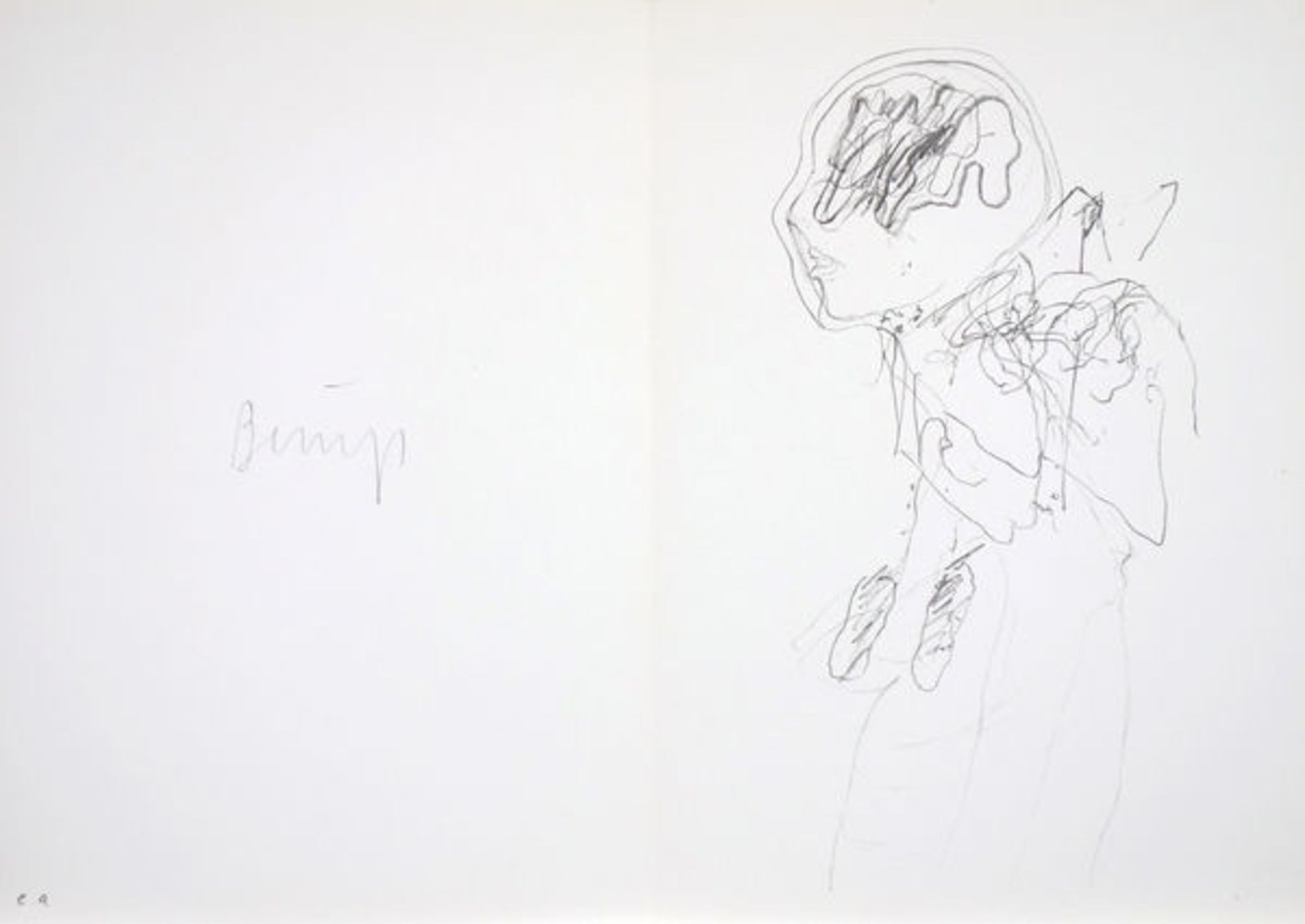 Beuys, Joseph Granolithographie auf Papier Ohne Titel (1975) Schellmann 179. Die Doppelbogige