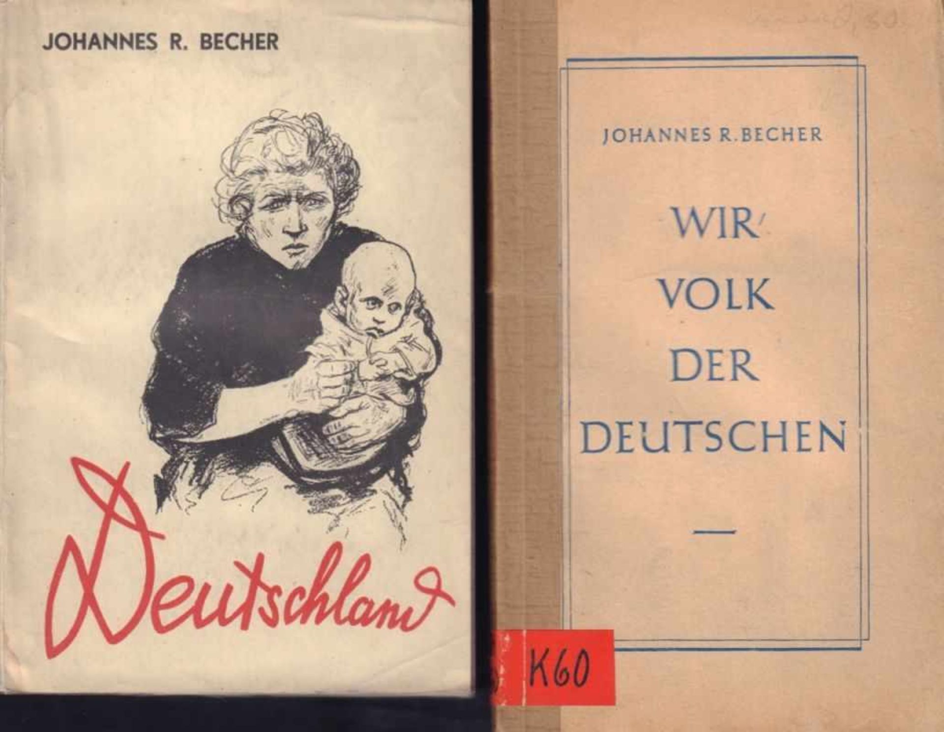 Johannes R. Becher - 3 Bände. 1. Ein Mensch unserer Zeit. Verse und Prosa Berlin, Malik 1930. Gr.- - Image 3 of 4