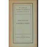 Rudolf Borchardt. Poetische Erzählungen. Schriften in 12 Bänden. Berlin, Rowohlt 1923. 8°. 148